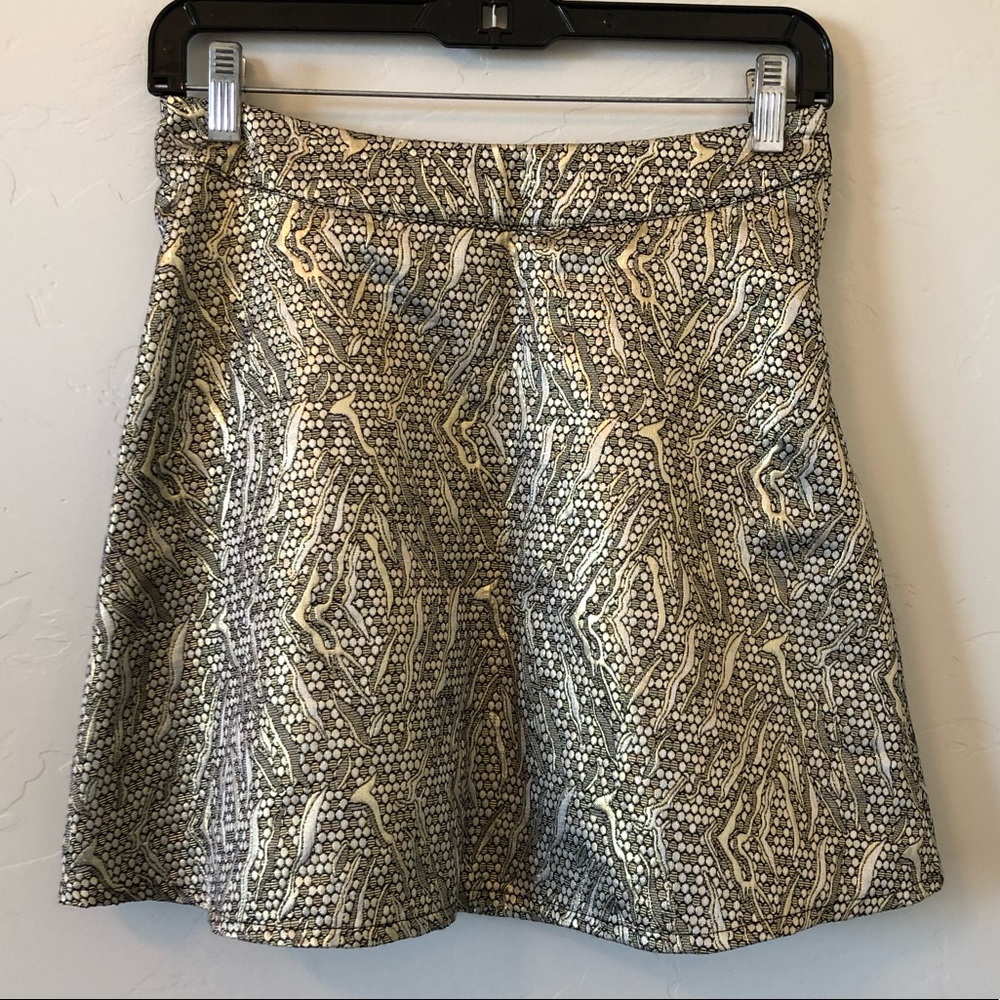 Moon Collection Gold & Silver Metallic Mini Skirt